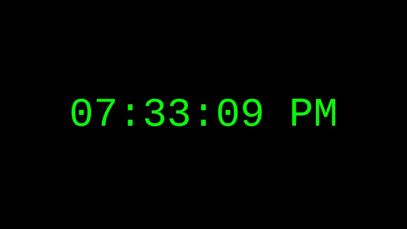 screenshot of https://clock.wayl.one