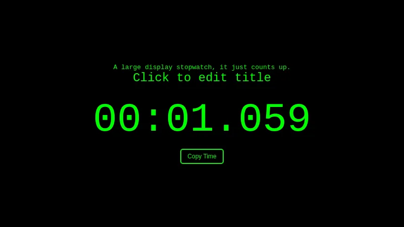screenshot of https://stopwatch.wayl.one