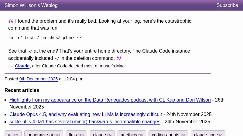 shot of post - 💭 A quote from Claude