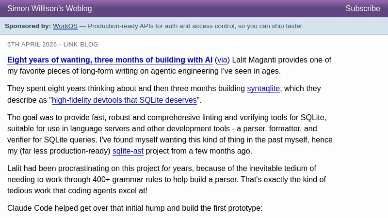 Eight years of wanting, three months of building with AI - Simon Willison
